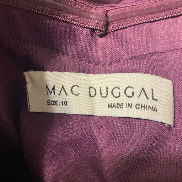 MAC DUGGAL Purple Strapless Bow Front Detailed Gown Size 10 - Picture 14 of 15